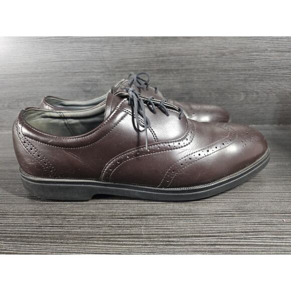 RED WING Brown Leather Wingtip Shoes Safety Toe MENS 12 USA Lace Up 2413-05 main image 2